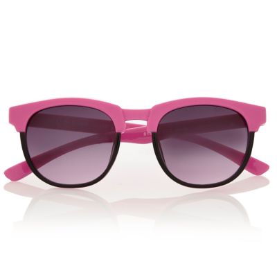 Mini girls pink clubmaster-style sunglasses
